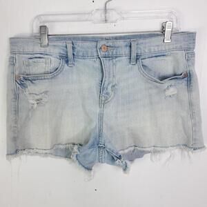 Old Navy Shorts Womens 6 Cut Off Denim Jean Light Wash Stretchy Mini Boyfriend